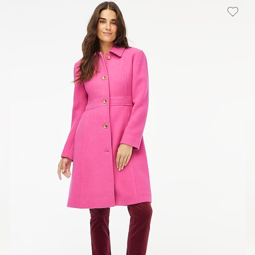 J. Crew Sz 20 Pink Wool Blend Lady Day Coat